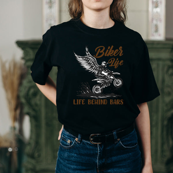 "Life Behind Bars" Unisex T-Shirt | Motorcycle Enthusiast Tee