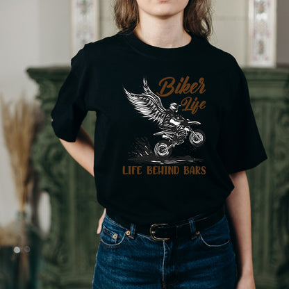 "Life Behind Bars" Unisex T-Shirt | Motorcycle Enthusiast Tee