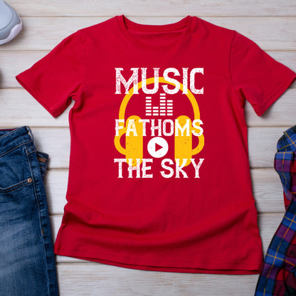 Music Fathoms The Sky Unisex T-Shirt | Ideal for Music Lovers