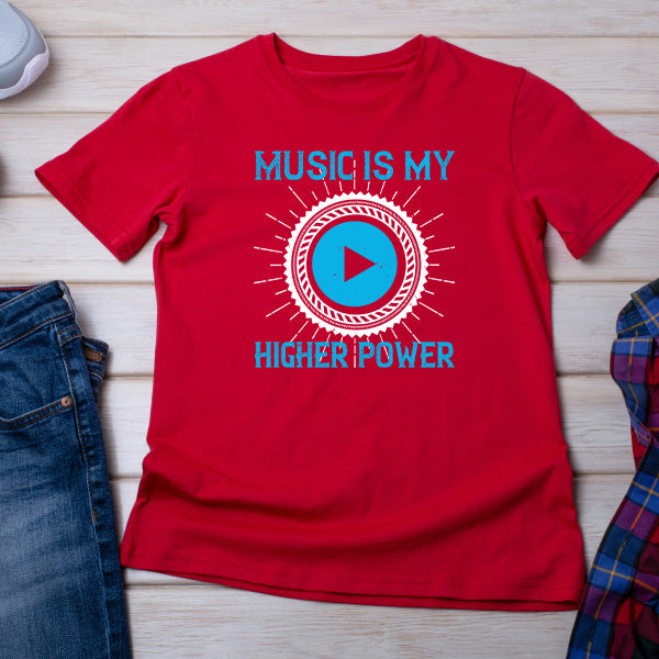 "Music Is My Higher Power" T-Shirt | Ideal for Music Lovers