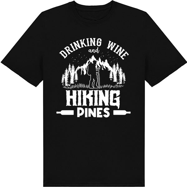 Unisex T-Shirt: Wine & Pines | Ideal for Camping Adventures