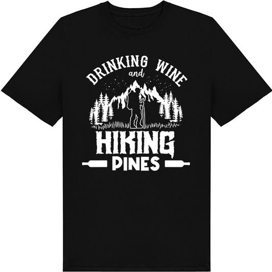 Unisex T-Shirt: Wine & Pines | Ideal for Camping Adventures