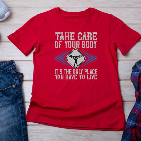 Unisex Fitness T-Shirt - Take Care Of Your Body | Equestrian