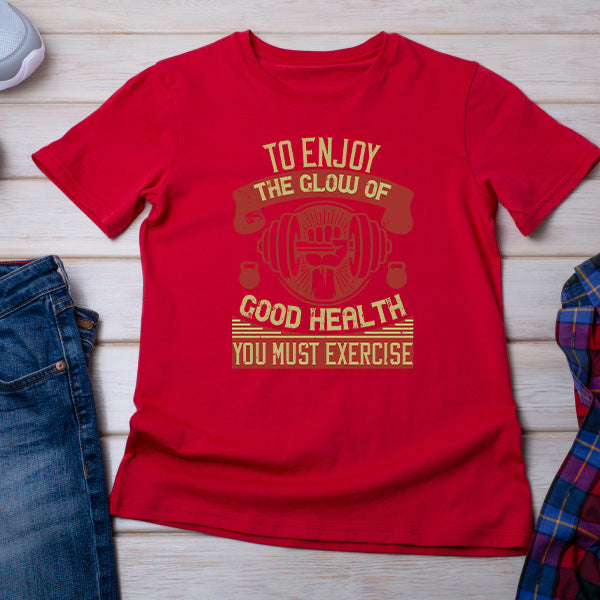 "Glow of Good Health" Unisex T-Shirt | Equestrian Fitness Tee