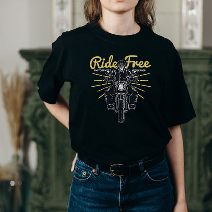 Ride Free Motorcycle Workshop T-Shirt | Unisex & Stylish