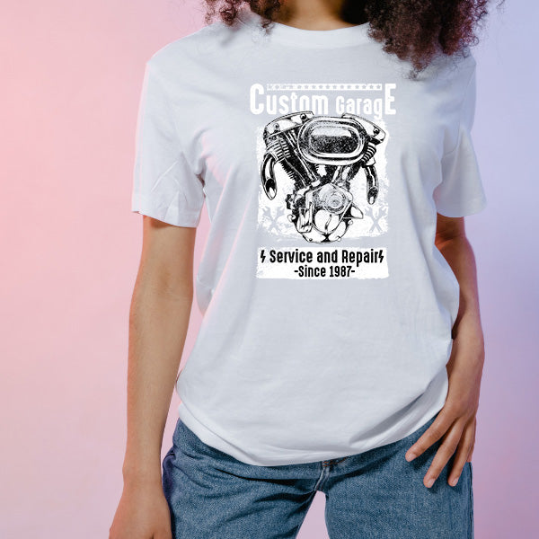 Custom Garage Repair T-Shirt | Unisex Motorcycle Enthusiast Tee