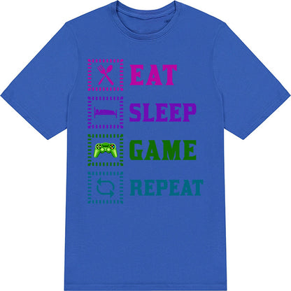 Eat Sleep Game Repeat T-Shirt | Premium Unisex Gaming Tee