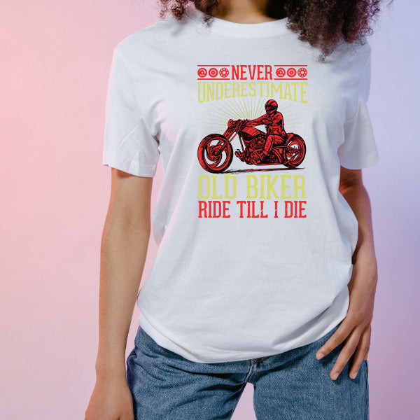 Old Biker Ride Till I Die T-Shirt | Perfect for Bikers