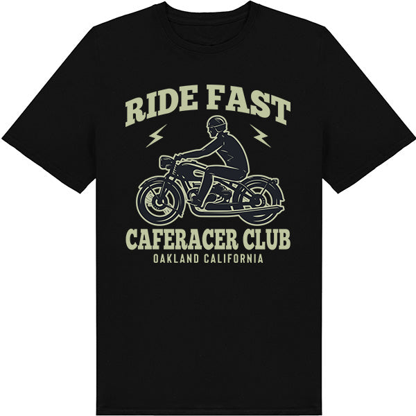 Ride Fast Caferace Club Unisex T-Shirt - Motorbike Enthusiasts