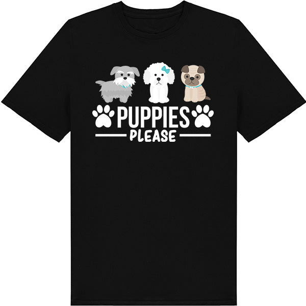 Unisex Dog Lover T-Shirt - Puppies Please Collection