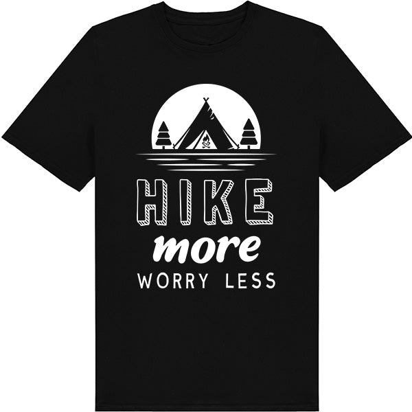 "Hike More Worry Less" T-Shirt | Ideal for Camping Adventures