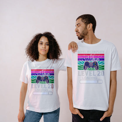 Level 19 Complete Level 20 Loading T-Shirt | Unisex Gaming Tee