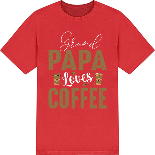 Grand Papa Loves Coffee T-Shirt | Unisex Equestrian Apparel