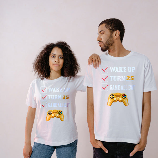 Unisex Wake Up Turn 25 T-Shirt | Premium Gaming Apparel