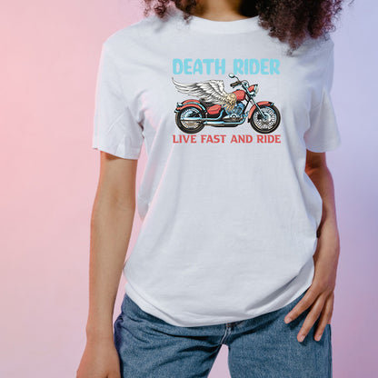 Death Rider Live Fast T-Shirt | Unisex Motorcycle Apparel