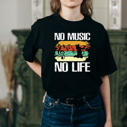 No Music No Life V1 T-Shirt | Ideal for Music Lovers