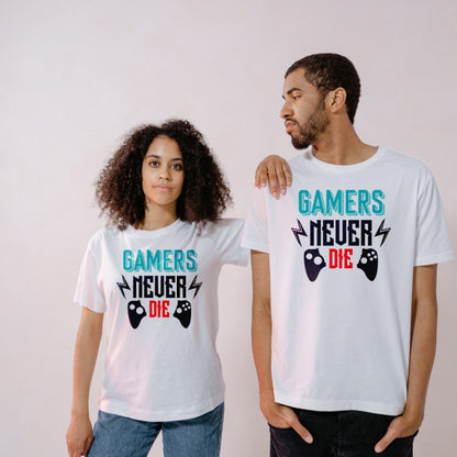 "Gamers Never Die" Unisex T-Shirt | Premium Gaming Tee