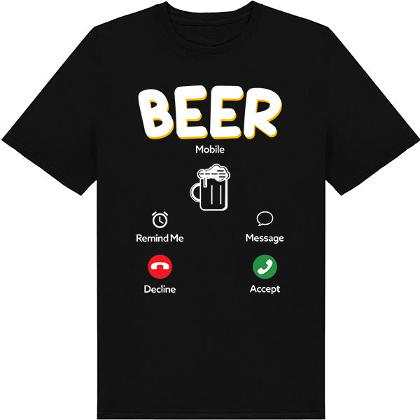 Unisex Beer Mobile T-Shirt | Ideal for Alcohol Lovers