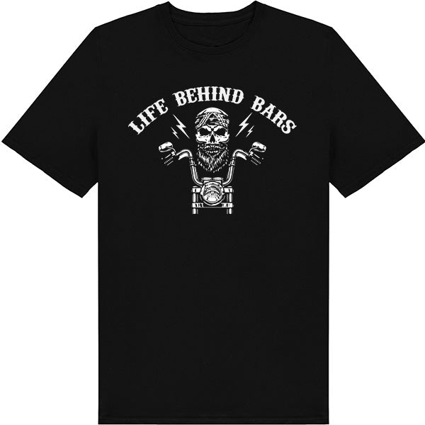 Life Behind Bars Motorcycle T-Shirt | Unisex Biker Apparel