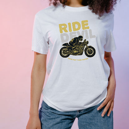 Ride Devil Move Fast T-Shirt | Unisex Motorcycle Tee