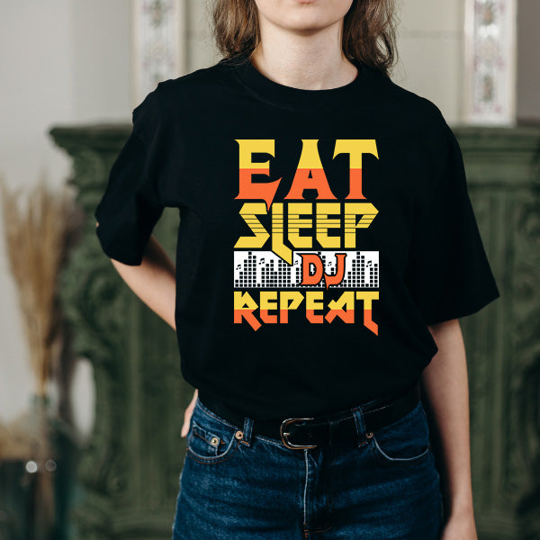 "Eat Sleep DJ Repeat" T-Shirt | Ideal for Music Lovers