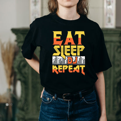 "Eat Sleep DJ Repeat" T-Shirt | Ideal for Music Lovers