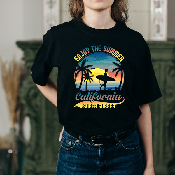 Summer California Super Surfer Unisex T-Shirt | Equestrian Shop