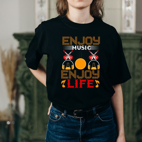 "Enjoy Music, Enjoy Life" Unisex T-Shirt for Music Lovers