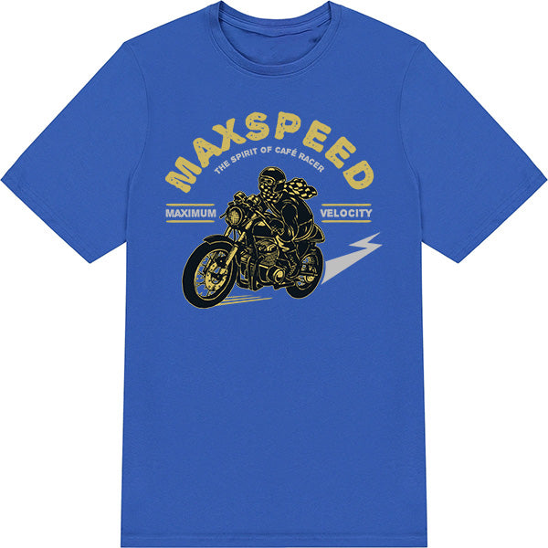 Maxspeed Cafe Racer T-Shirt | Unisex Motorcycle Enthusiast Tee