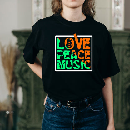 Love Peace Music Unisex T-Shirt | Ideal for Music Lovers