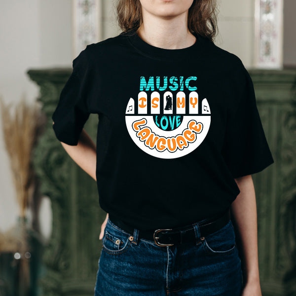 "Music Is My Language" Unisex T-Shirt | Ideal for Music Lovers