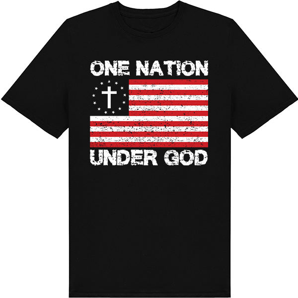 "One Nation Under God" T-Shirt | Christian Equestrian Apparel