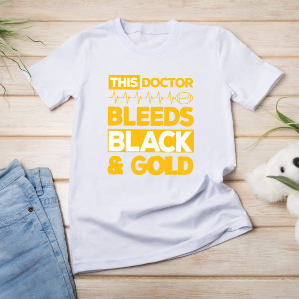 Doctor Bleeds Black & Gold Unisex T-Shirt | Equestrian Apparel