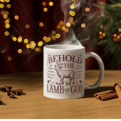 Shop the "Behold the Lamb of God" Christmas Mug - Double-Sided Print