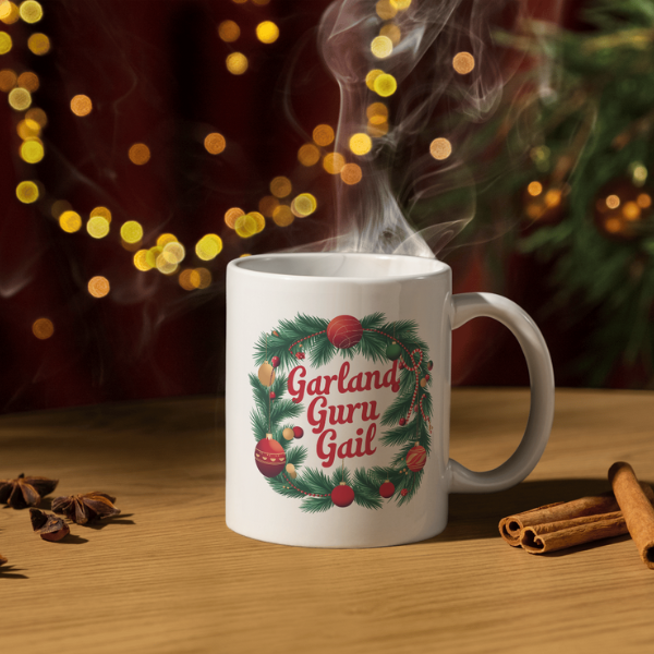 Shop the Garland Guru Gail Personalized Christmas Mug – Double-Sided Print for Festive Cheer