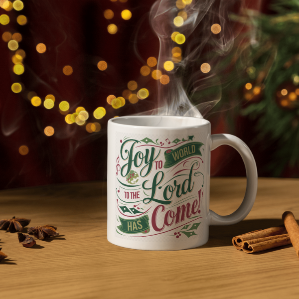 Shop the Joy to the World Christmas Mug – Double-Sided Print Featuring "The Lord Has Come"