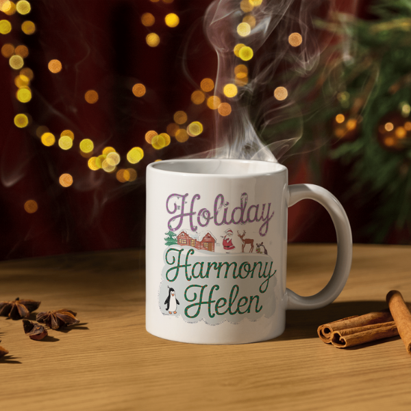 Shop the Holiday Harmony Helen Personalized Christmas Mug – Double-Sided Print