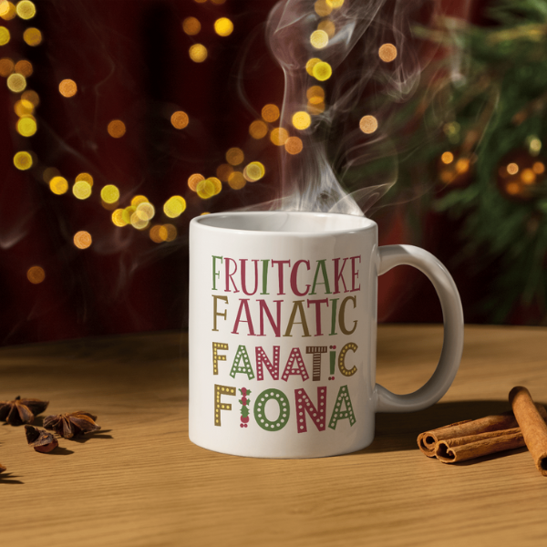 Shop the Personalized Christmas Mug for Fruitcake Enthusiasts - Double-Sided Print