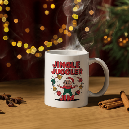 Shop the Personalized Jingle Juggler Jim Christmas Mug - Double-Sided Print