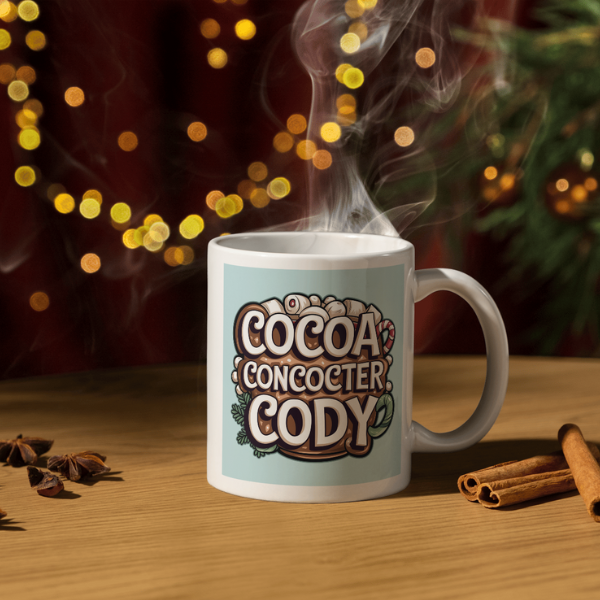 Shop the Personalized Cocoa Concocter Cody Christmas Mug - Double-Sided Print