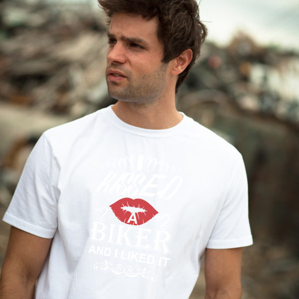 I Kissed A Biker T-Shirt - Perfect for Motorcycle Lovers