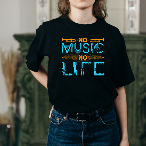 No Music No Life V4 Unisex T-Shirt | Music Lover's Essential