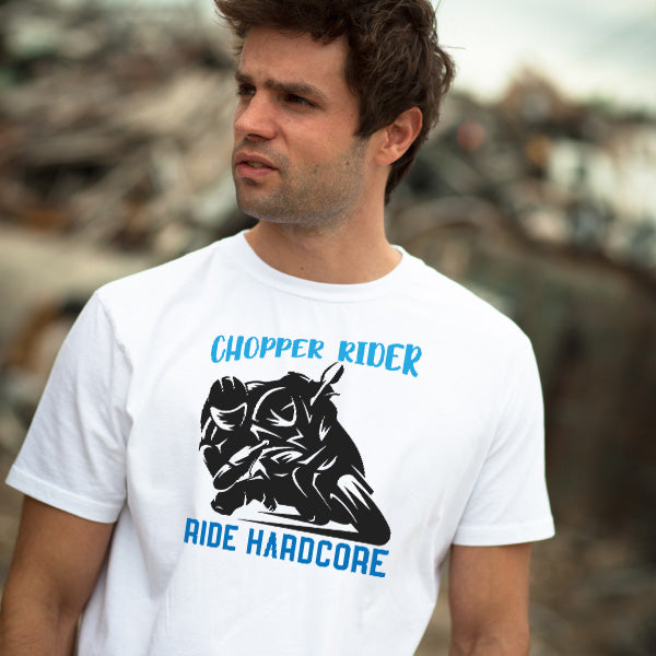 Chopper Rider Hardcore Unisex T-Shirt | Motorcycle Enthusiasts