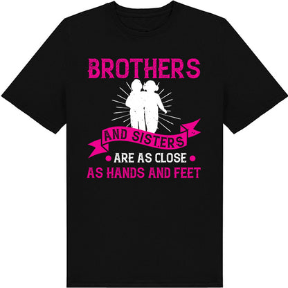 Unisex Sibling T-Shirt - 'Close as Hands & Feet' Design