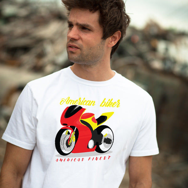 American Biker Unisex T-Shirt | Ideal for Motorcycle Fans