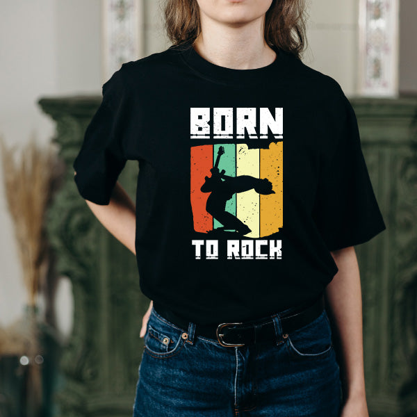 Shop the Born To Rock V2 Unisex T-Shirt | Perfect for Music Enthusiasts