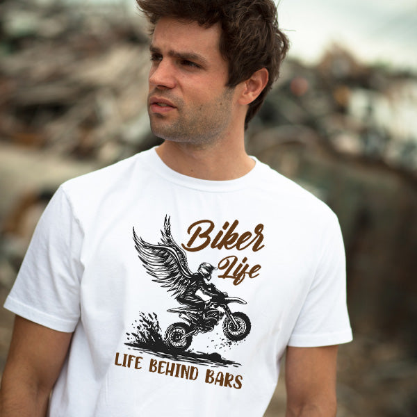 "Life Behind Bars" Unisex T-Shirt | Motorcycle Enthusiast Tee