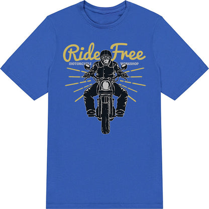 Ride Free Motorcycle Workshop T-Shirt | Unisex & Stylish