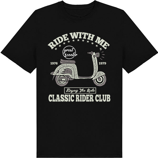 "Ride With Me" Unisex T-Shirt - Perfect for Motorbike Fans