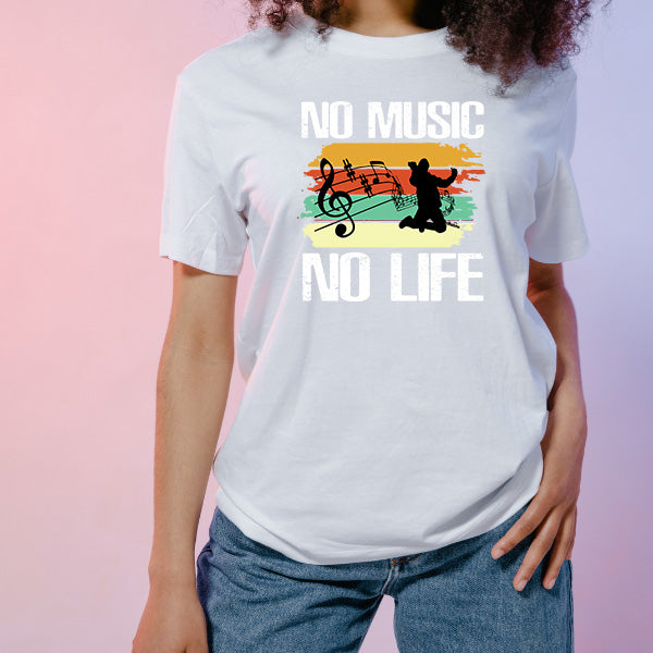 No Music No Life V1 T-Shirt | Ideal for Music Lovers